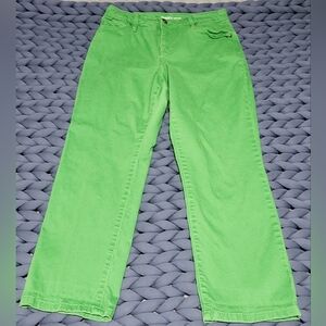 Style & Co. Vibrant Green Women's Jeans Curvy Capri Size 10 Medium